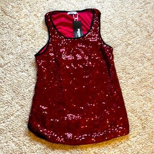 Sparkle sequin tank top